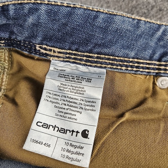 Carhartt Women's Size 10 Regular Bootcut Jeans Light Wash Stretch Denim - Picture 2 of 10